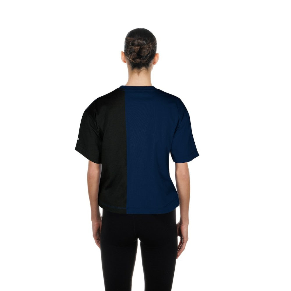Boston Red Sox New Era Women's Upcycled Colorblocked Boxy Cropped T-Shirt | MLB Discount