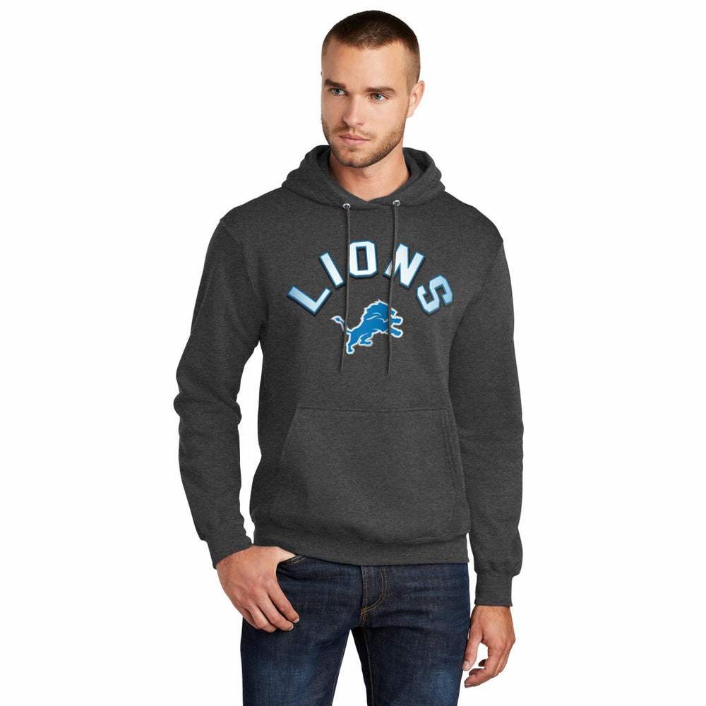 Detroit Lions  Starter Arch Over Logo Pullover Hoodie