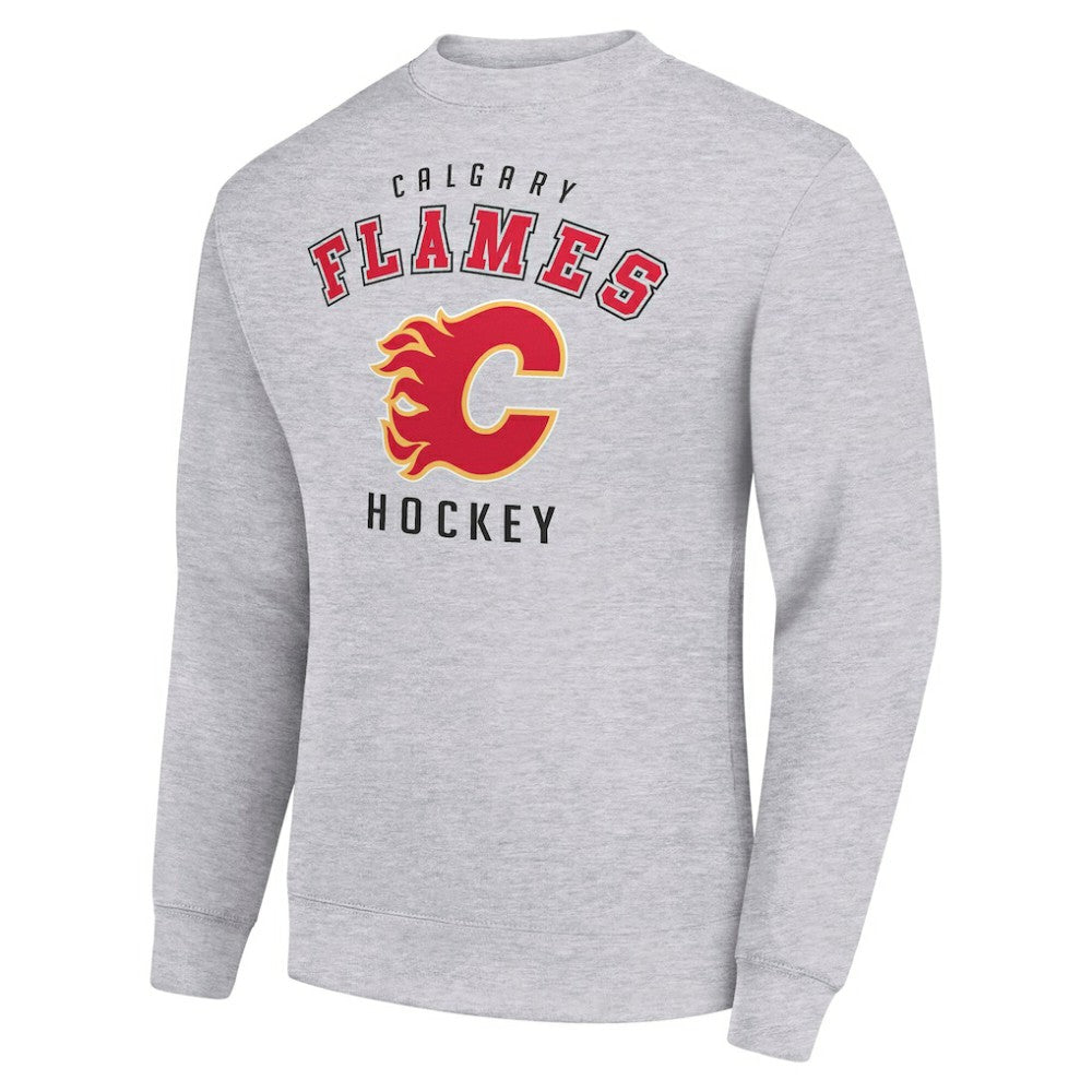 Calgary Flames Men's Starter Team Logo Fleece Pullover Sweatshirt Sale