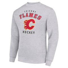 Calgary Flames Men's Starter Team Logo Fleece Pullover Sweatshirt Sale
