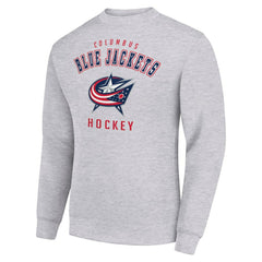 Columbus Blue Jackets Men's Starter Team Logo Fleece Pullover Sweatshirt Sale