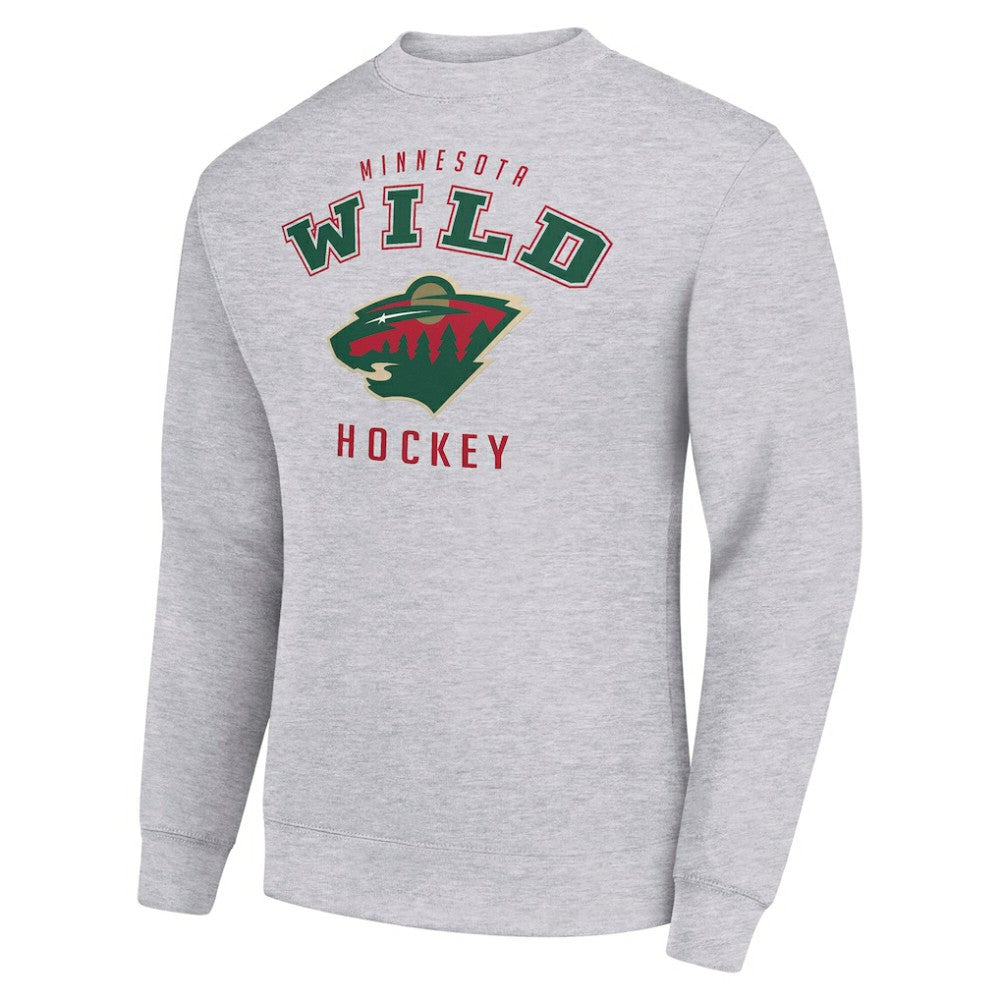 Minnesota Wild Men's Starter Team Logo Fleece Pullover Sweatshirt Outlet