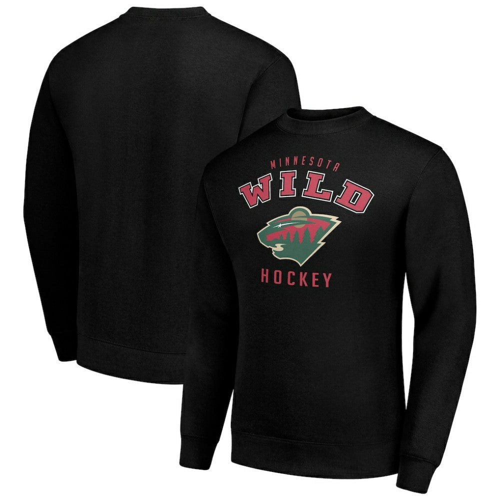 Minnesota Wild Men's Starter Team Logo Fleece Pullover Sweatshirt Sale