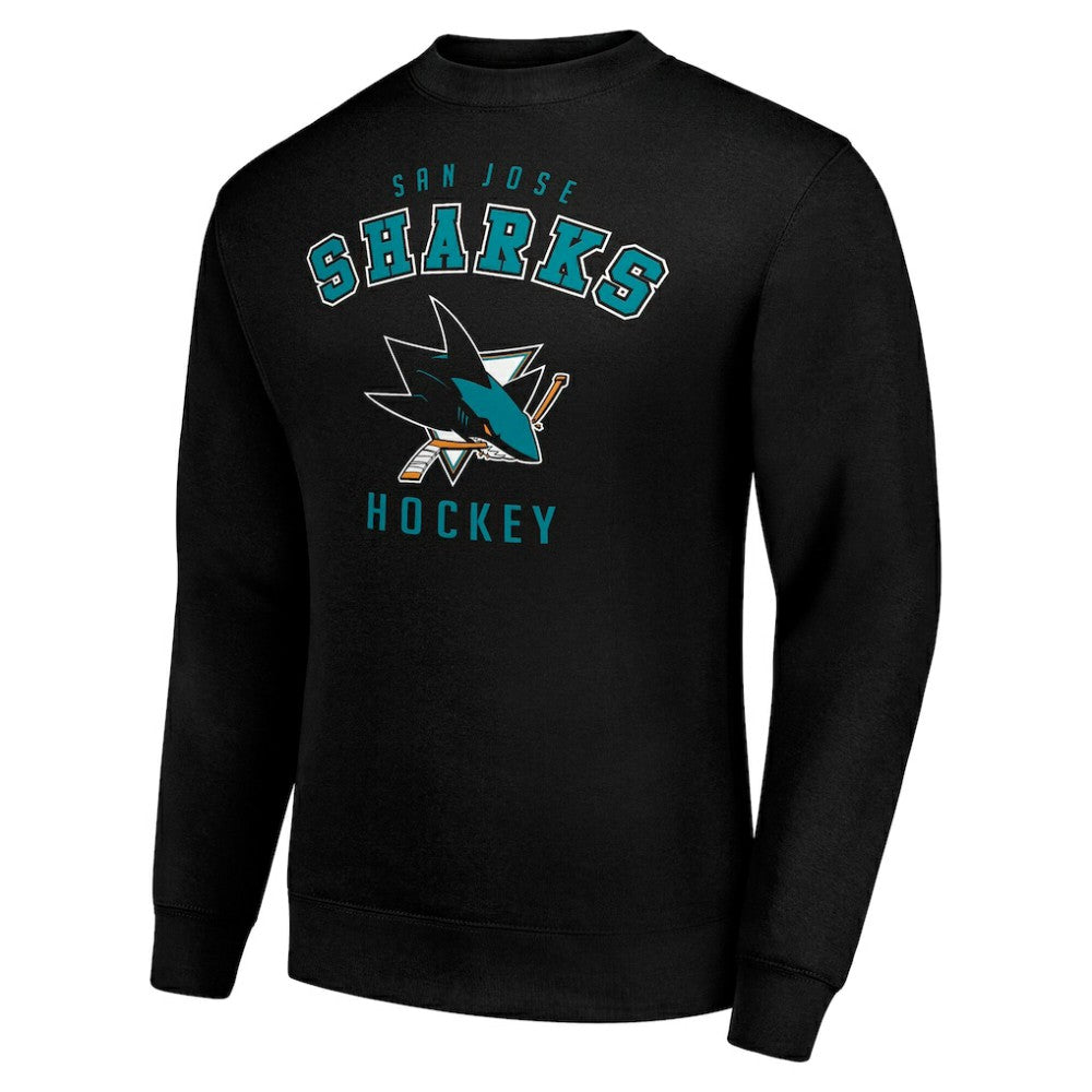 San Jose Sharks Men's Starter Team Logo Fleece Pullover Sweatshirt Sale