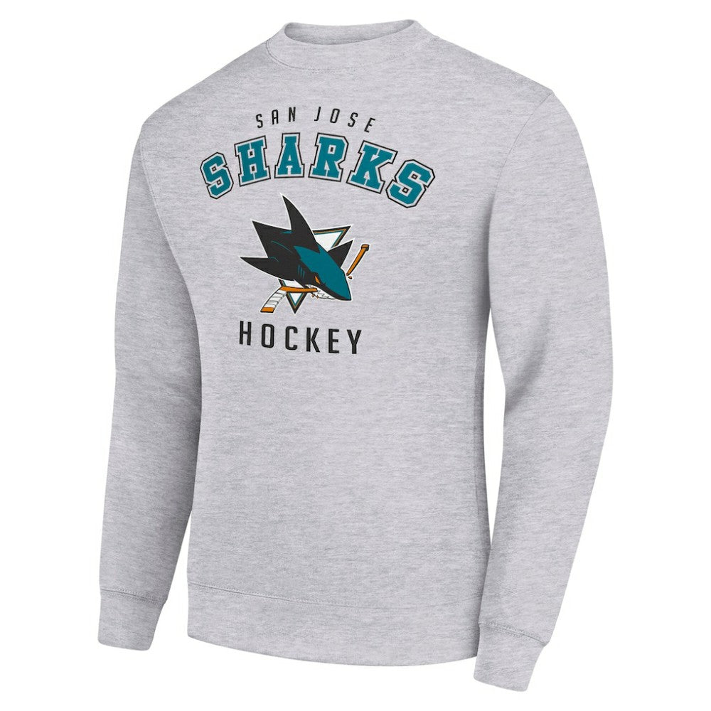 San Jose Sharks Men's Starter Team Logo Fleece Pullover Sweatshirt Sale