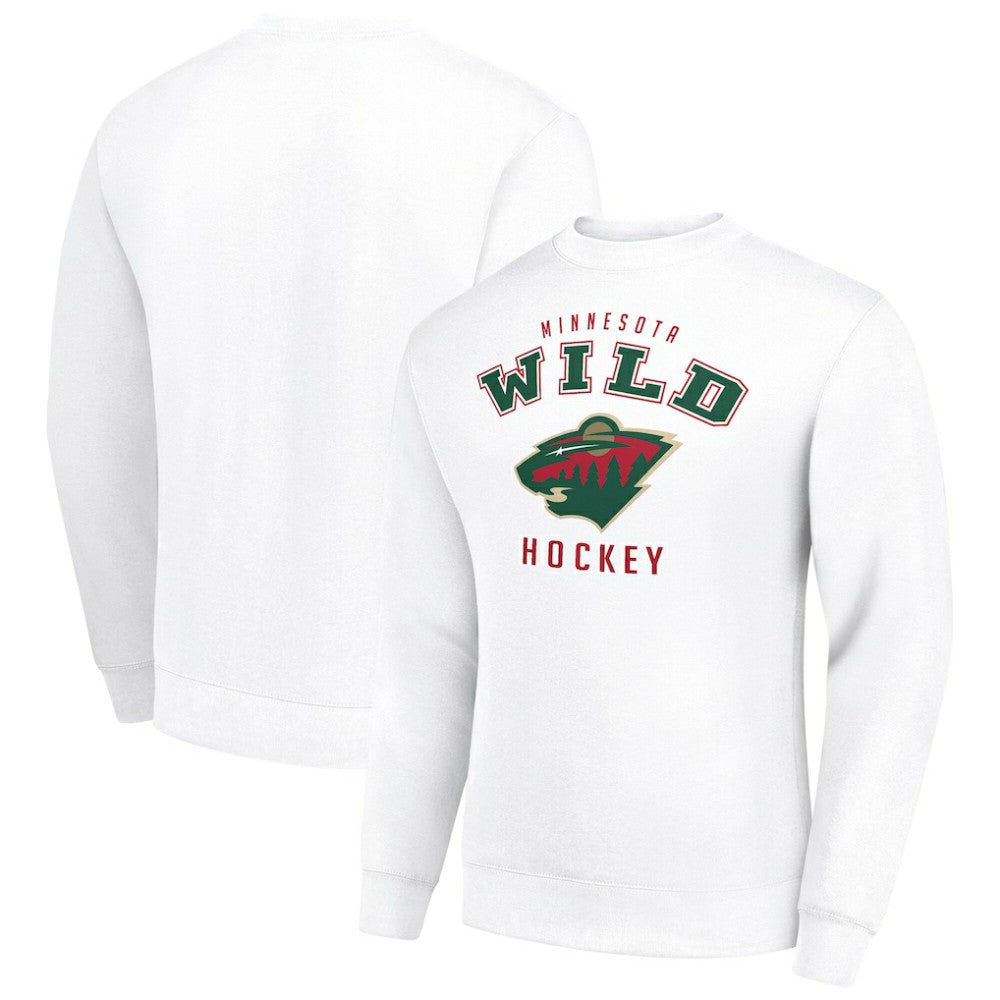 Minnesota Wild Men's Starter Team Logo Fleece Pullover Sweatshirt On Sale
