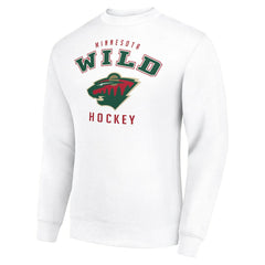 Minnesota Wild Men's Starter Team Logo Fleece Pullover Sweatshirt On Sale
