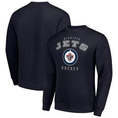 Winnipeg Jets Men's Starter Team Logo Fleece Pullover Sweatshirt On Sale