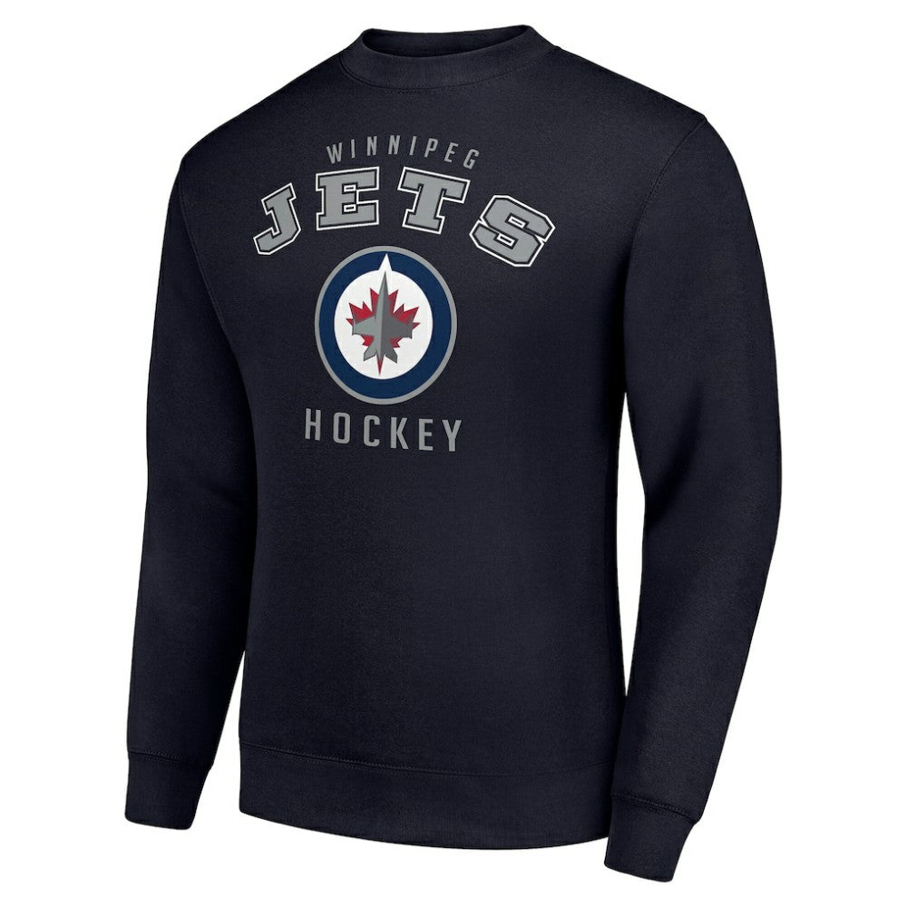 Winnipeg Jets Men's Starter Team Logo Fleece Pullover Sweatshirt On Sale