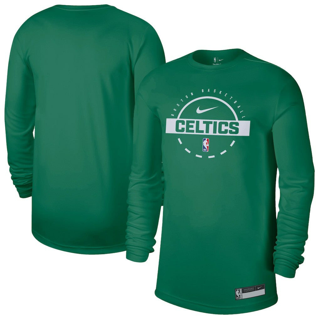 Boston Celtics 2025/26 On-Court Flare Dri-FIT Practice Long Sleeve Tri-Blend T-Shirt On Sale