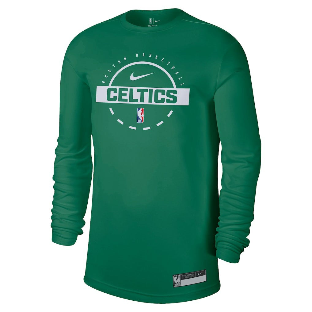 Boston Celtics 2025/26 On-Court Flare Dri-FIT Practice Long Sleeve Tri-Blend T-Shirt On Sale