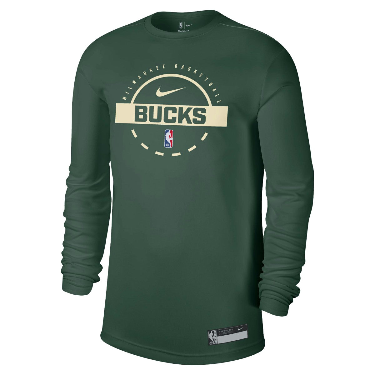Milwaukee Bucks 2025/26 On-Court Flare Dri-FIT Practice Long Sleeve Tri-Blend T-Shirt On Sale