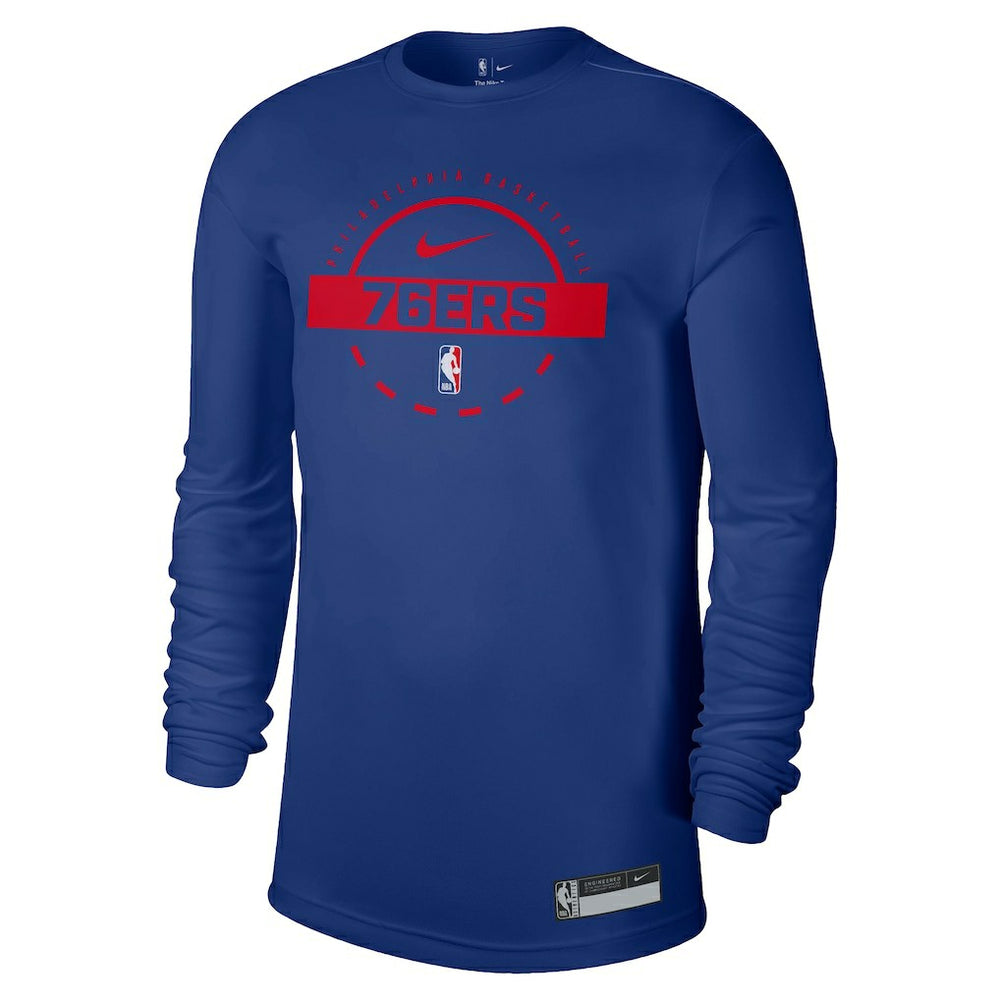 Philadelphia 76ers 2025/26 On-Court Flare Dri-FIT Practice Long Sleeve Tri-Blend T-Shirt Discount