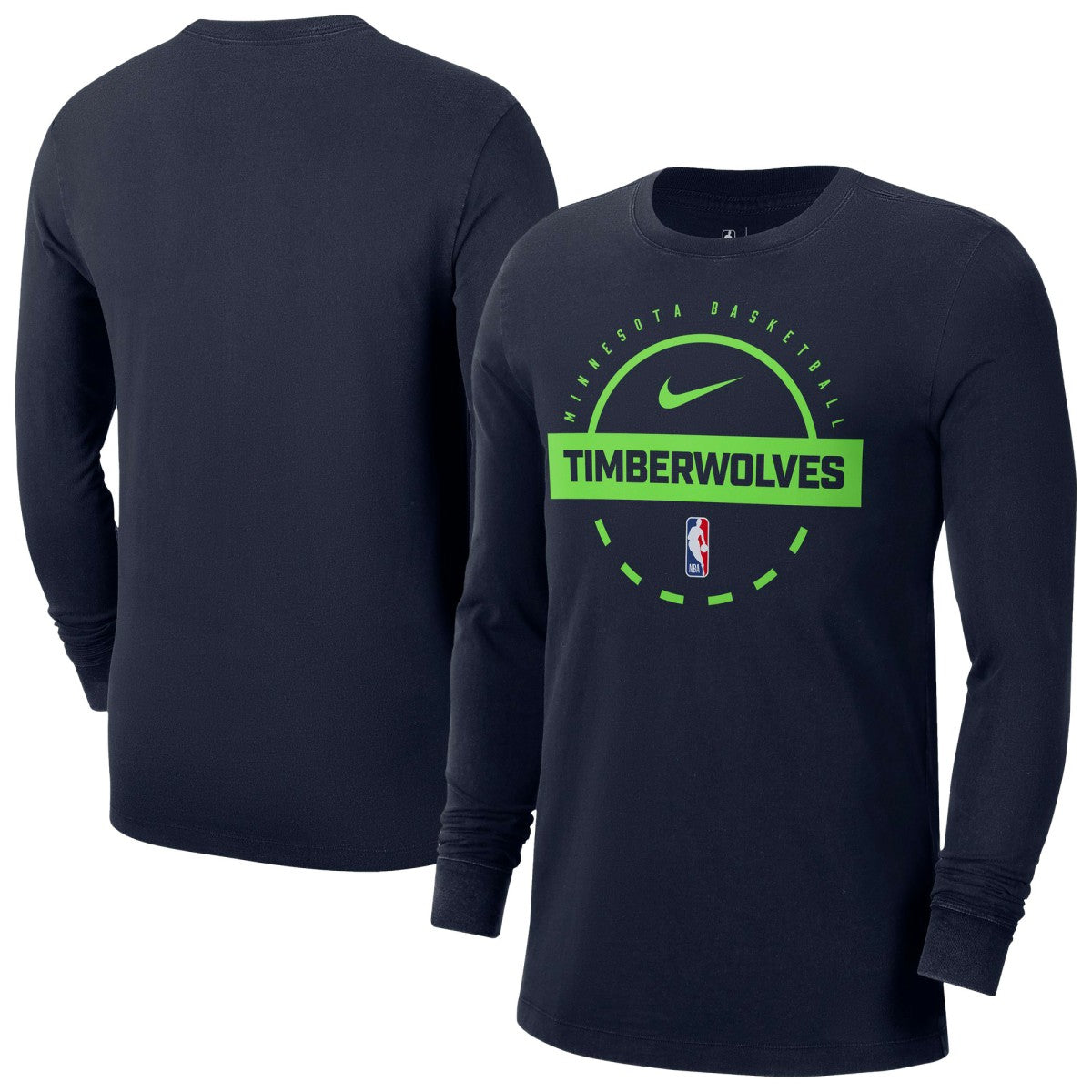 Minnesota Timberwolves Authentic Long Sleeve Practice T-Shirt New