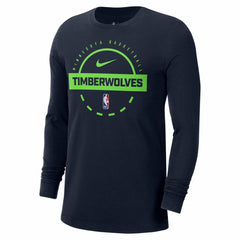 Minnesota Timberwolves Authentic Long Sleeve Practice T-Shirt New