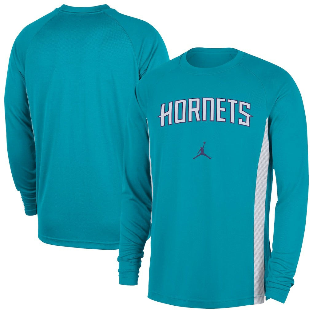 Charlotte Hornets Jordan Brand 2025/26 Authentic Pre-Game Legend Dri-FIT Long Sleeve Shooting Shirt On Sale