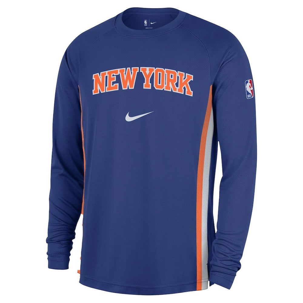 New York Knicks 2025/26 Authentic Pre-Game Legend Dri-FIT Long Sleeve Shooting Shirt New