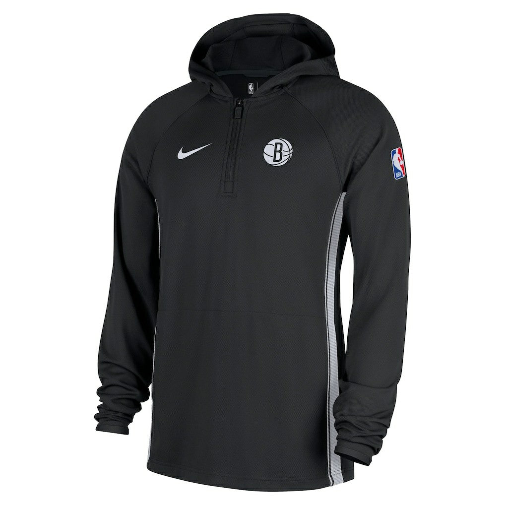 Brooklyn Nets Authentic On Court Zone Quarter-Zip Dri-FIT Hoodie Jacket On Sale