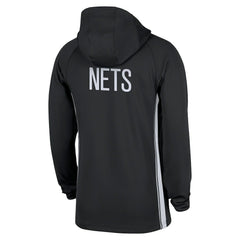 Brooklyn Nets Authentic On Court Zone Quarter-Zip Dri-FIT Hoodie Jacket On Sale