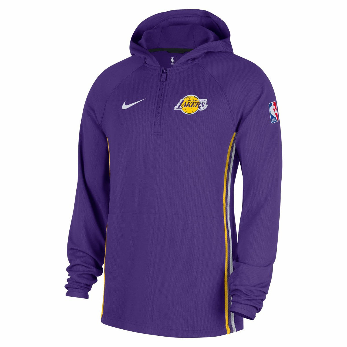 Los Angeles Lakers Authentic On Court Zone Quarter-Zip Dri-FIT Hoodie Jacket New