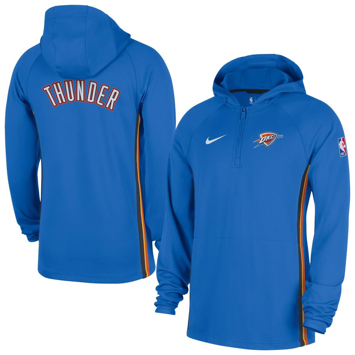Oklahoma City Thunder Authentic On Court Zone Quarter-Zip Dri-FIT Hoodie Jacket Online