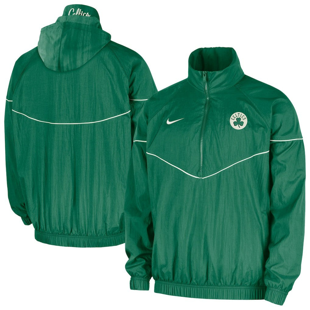 Boston Celtics Courtside Windrunner Woven Half-Zip Hooded Jacket For Sale