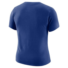 New York Knicks Women's Courtside Modest Cropped Tri-Blend T-Shirt New