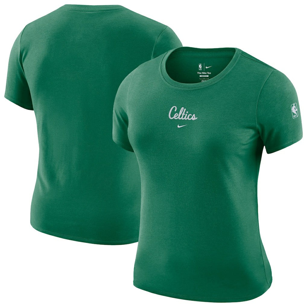 Boston Celtics Women's Courtside Modest Cropped Tri-Blend T-Shirt On Sale