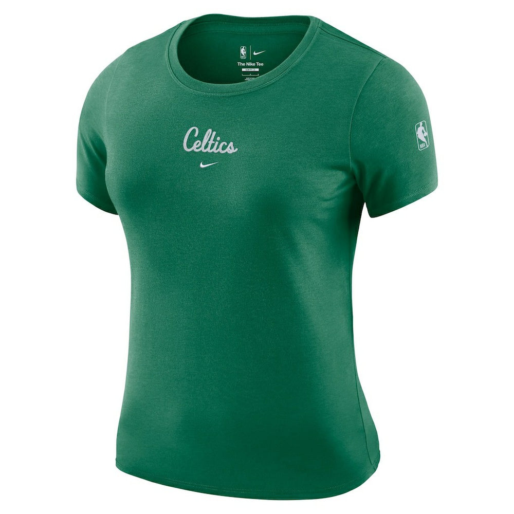 Boston Celtics Women's Courtside Modest Cropped Tri-Blend T-Shirt On Sale