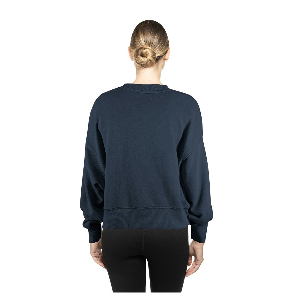 Cleveland Guardians New Era Women's Boxy Mineral Wash Dolmen Sleeve Cropped Sweatshirt | MLB Discount