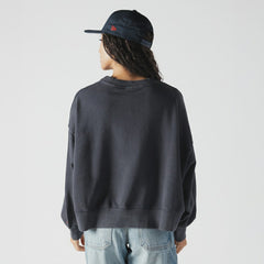 Boston Red Sox New Era Women's Boxy Mineral Wash Dolmen Sleeve Cropped Sweatshirt | MLB Outlet
