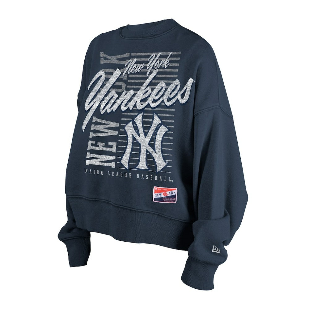 New York Yankees New Era Women's Boxy Mineral Wash Dolmen Sleeve Cropped Sweatshirt | MLB On Sale