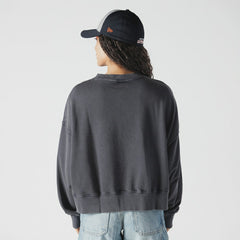 Houston Astros New Era Women's Boxy Mineral Wash Dolmen Sleeve Cropped Sweatshirt | MLB US