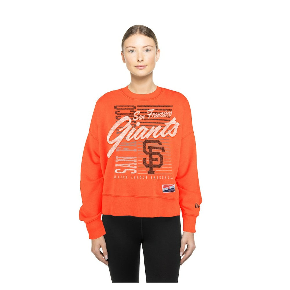 San Francisco Giants New Era Women's Boxy Mineral Wash Dolmen Sleeve Cropped Sweatshirt | MLB Shop
