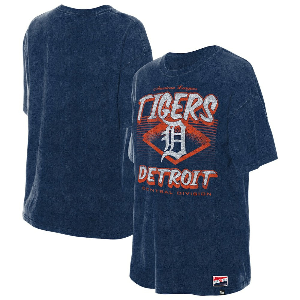 Detroit Tigers New Era Women's Mineral Wash Oversized T-Shirt | MLB Discount