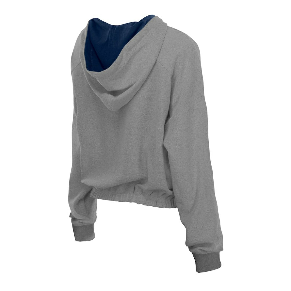 Houston Astros New Era Women's Reversed Out French Terry Quarter-Zip Banded Crop Hoodie | MLB For sale