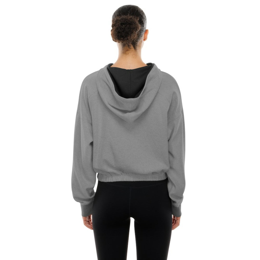 Baltimore Orioles New Era Women's Reversed Out French Terry Quarter-Zip Banded Crop Hoodie | MLB Outlet