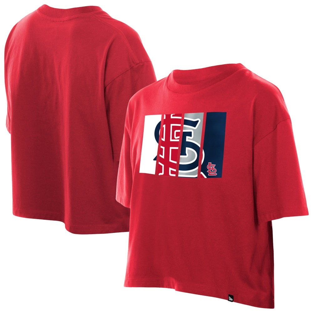 St. Louis Cardinals New Era Women's Boxy Foil Logo T-Shirt | MLB For sale