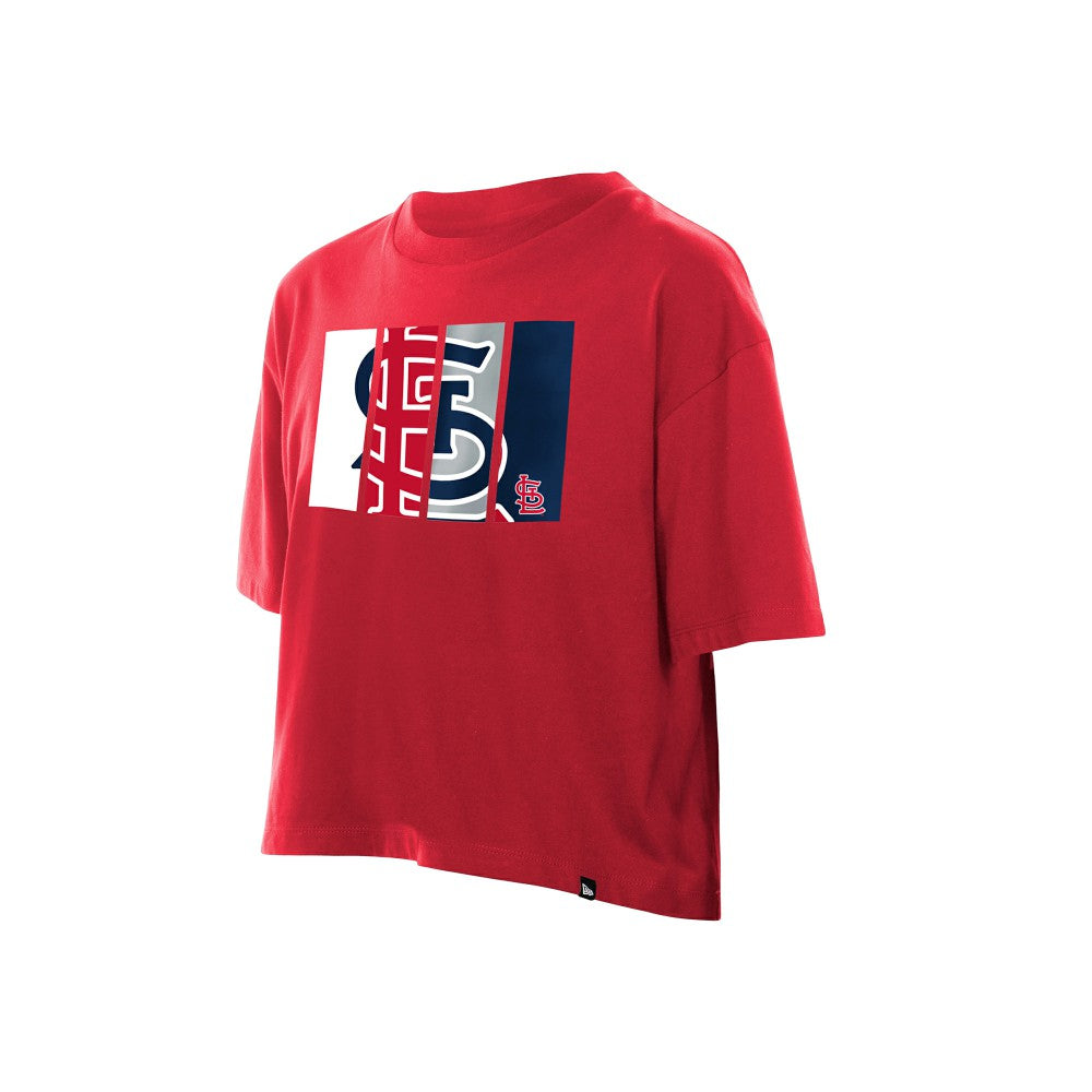 St. Louis Cardinals New Era Women's Boxy Foil Logo T-Shirt | MLB For sale