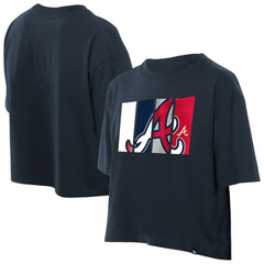 Atlanta Braves New Era Women's Boxy Foil Logo T-Shirt | MLB New