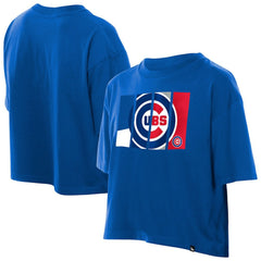 Chicago Cubs New Era Women's Boxy Foil Logo T-Shirt | MLB On Sale