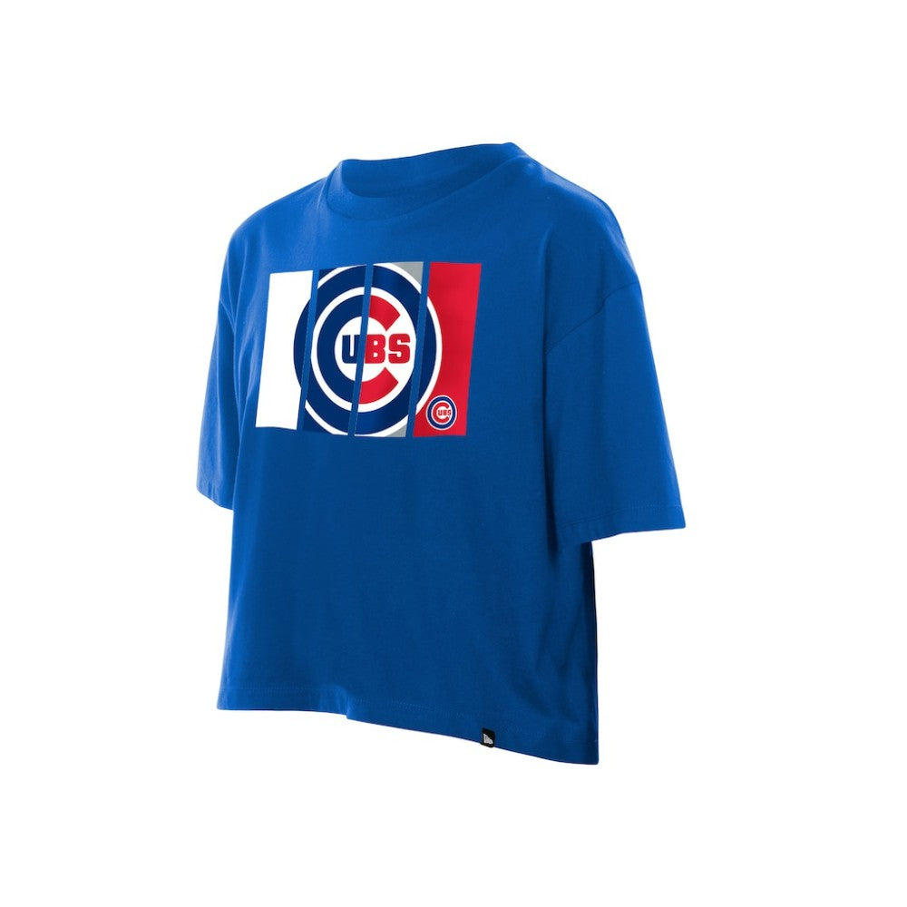 Chicago Cubs New Era Women's Boxy Foil Logo T-Shirt | MLB On Sale