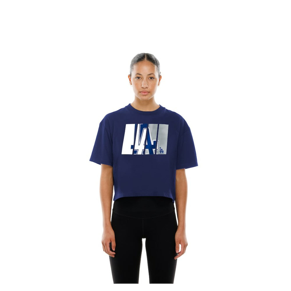 Los Angeles Dodgers New Era Women's Boxy Foil Logo T-Shirt | MLB Sale