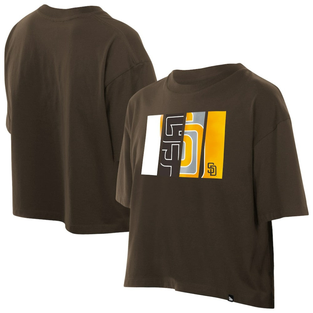 San Diego Padres New Era Women's Boxy Foil Logo T-Shirt | MLB Near me