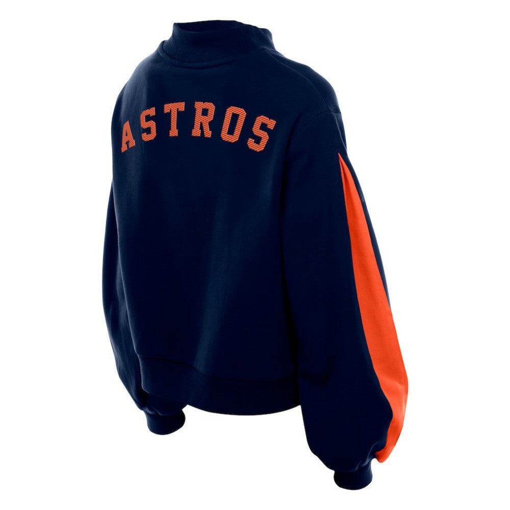 Houston Astros New Era Women's Mock Neck Balloon Sleeve Sweatshirt | MLB Online