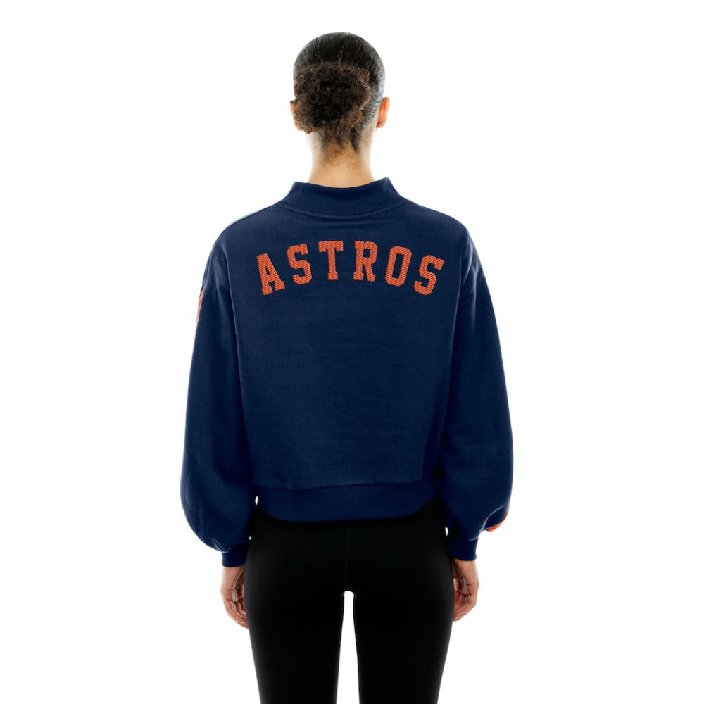 Houston Astros New Era Women's Mock Neck Balloon Sleeve Sweatshirt | MLB Online