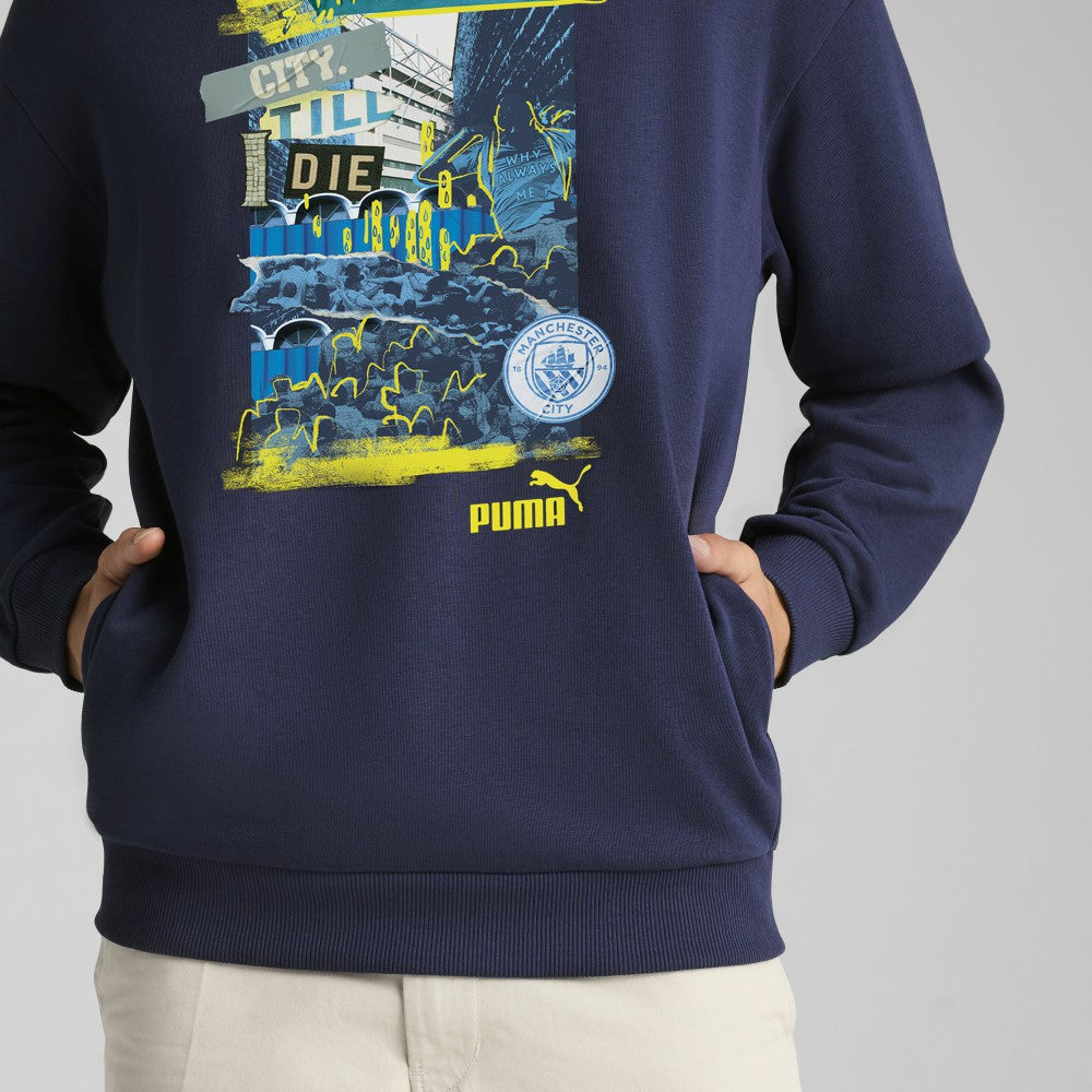 Manchester City ftblNRGY+ Pullover Hoodie Navy - Puma