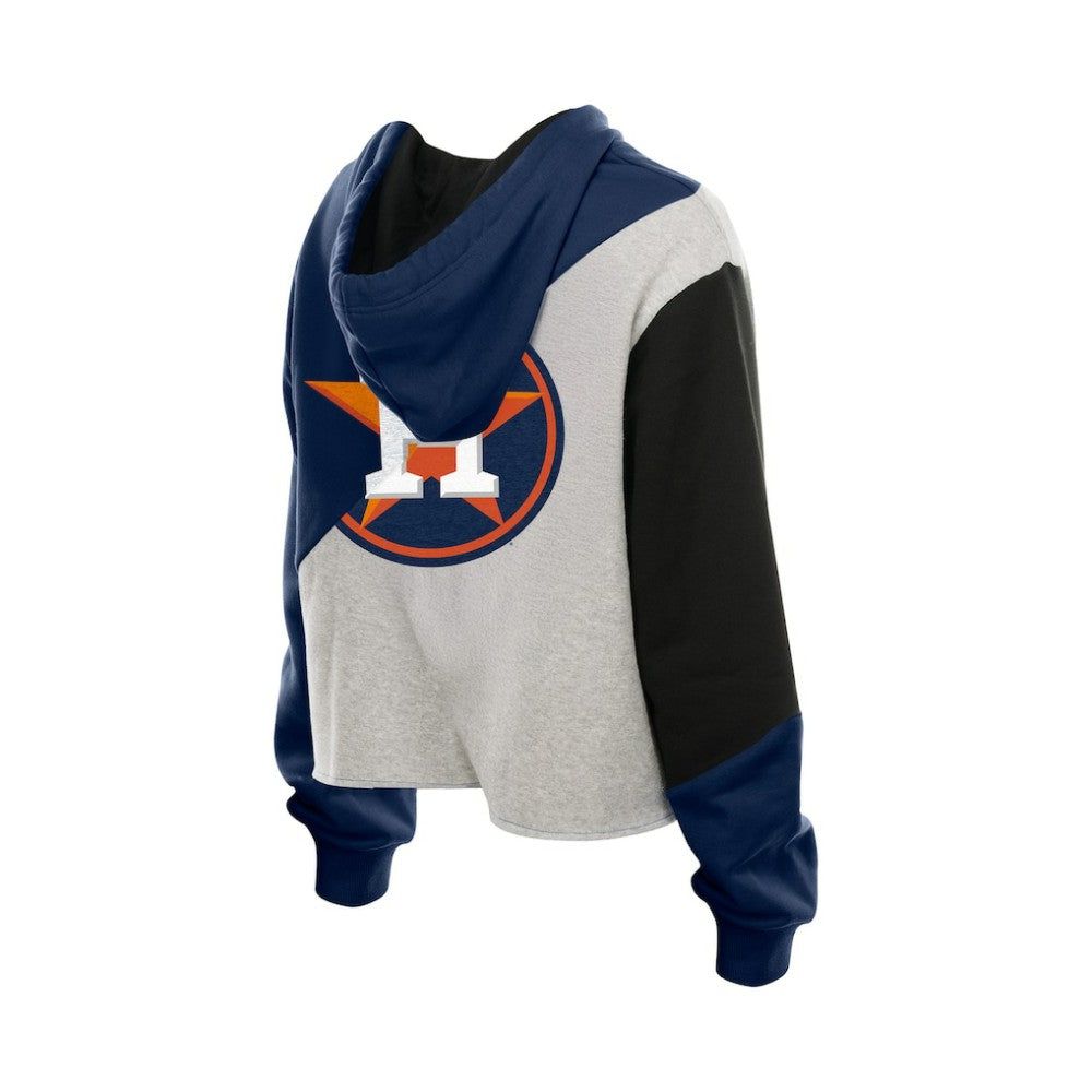 Houston Astros New Era Women's Upcycled Color Block Cropped Boxy Hoodie | MLB Shop