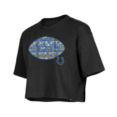 Indianapolis Colts New Era Girl's Flip Sequin Boxy T-Shirt
