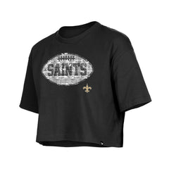 New Orleans Saints New Era Girl's Flip Sequin Boxy T-Shirt